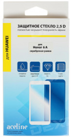 Protective glass Aceline 6A, silver frame 2,5D (HH6A-201)