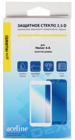 Protective glass Aceline 6A, gold frame, 2,5D (HH6A-202)