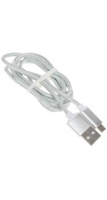 Cable microUSB DEXP (2.1A, 1m, silver) [DMMG010S]