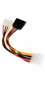 Power cord FinePower Molex-&gt;Molex+SATA