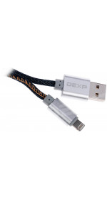 Cable 8 pin (M) - USB (M), 1m, DEXP Premium [U8BlSI100DM] 2A; blue