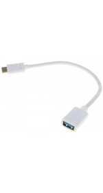 OTG Cable USB-C DEXP (USB 3.0, 0.15m, white) [OUC015W]