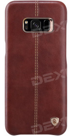 Nillkin Englon Series cover for S8, synthetic leather, built-in metal plate / holder, brown