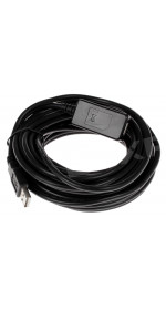 Cable active USB A (M) - USB A (F), 10m, DEXP [UamUafBAct100] black