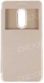Aceline New Case PCB-053 flip book for Note 4, gold