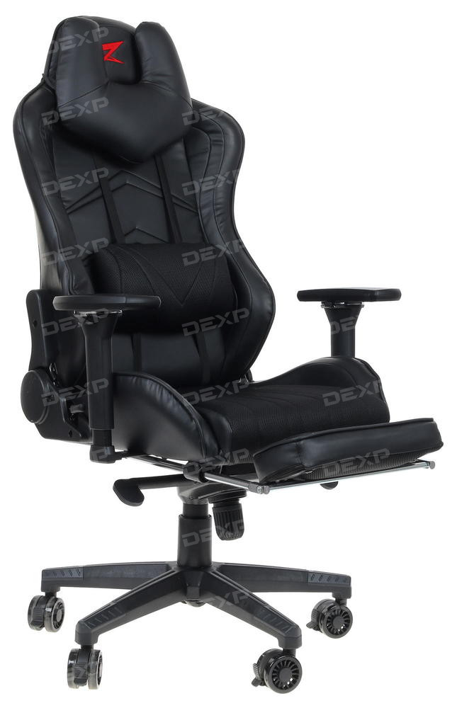 Gaming Chair  ZET Force armor 2000-x [ Polyurethane/mesh, up to 150 kg, Black 8202]