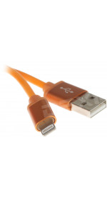 Cable 8 pin (M) - USB (M), 1m, FinePower [FPU8100MPO]  2.1A; orange