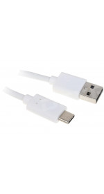 Cable DEXP USB-C (M) - USB (M) (2.1A, 1m, white) [DXTypeCU100W]