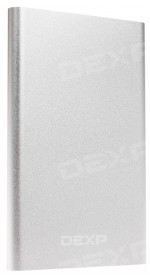 Power bank DEXP SLIM AL 4000 mAh (1A, aluminum case, silver) [PJT-NDY019 Gr]