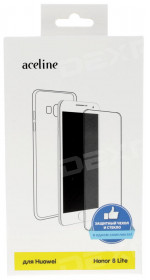Aceline TCG-011 Cover + Protective glass for 8 Lite, plastic + silicone, transparent