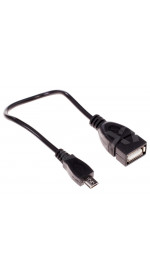 OTG Cable micro USB (M) - USB (F) DEXP 0,15m [OMUBSI150] 1A; black