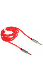 Cable 3.5 Jack (M) - 3.5 Jack (M), 1m, DEXP [JJMM1MPLR ]  red