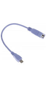 OTG Cable micro USB (M) - USB (F) DEXP 0,15m [OMUPSI150] 1A; purple