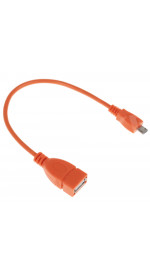 OTG Cable micro USB (M) - USB (F) DEXP 0,15m [OMUOSI150] 1A; orange