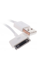 Cable 30 pin - USB (M), 1.5m, DEXP [U3WSI150] 1,5A; white