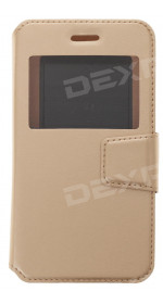 Aceline universal flip book, size XL, 4.8-5.2 ", synthetic leather, gold