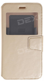 Aceline universal Flip-book, size XXL, 5.2-5.5 ", synthetic leather, gold