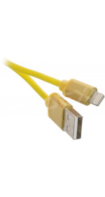 Cable 8 pin (M) - USB (M), 1m, FinePower [FPU8100MPY]  2.1A; yellow