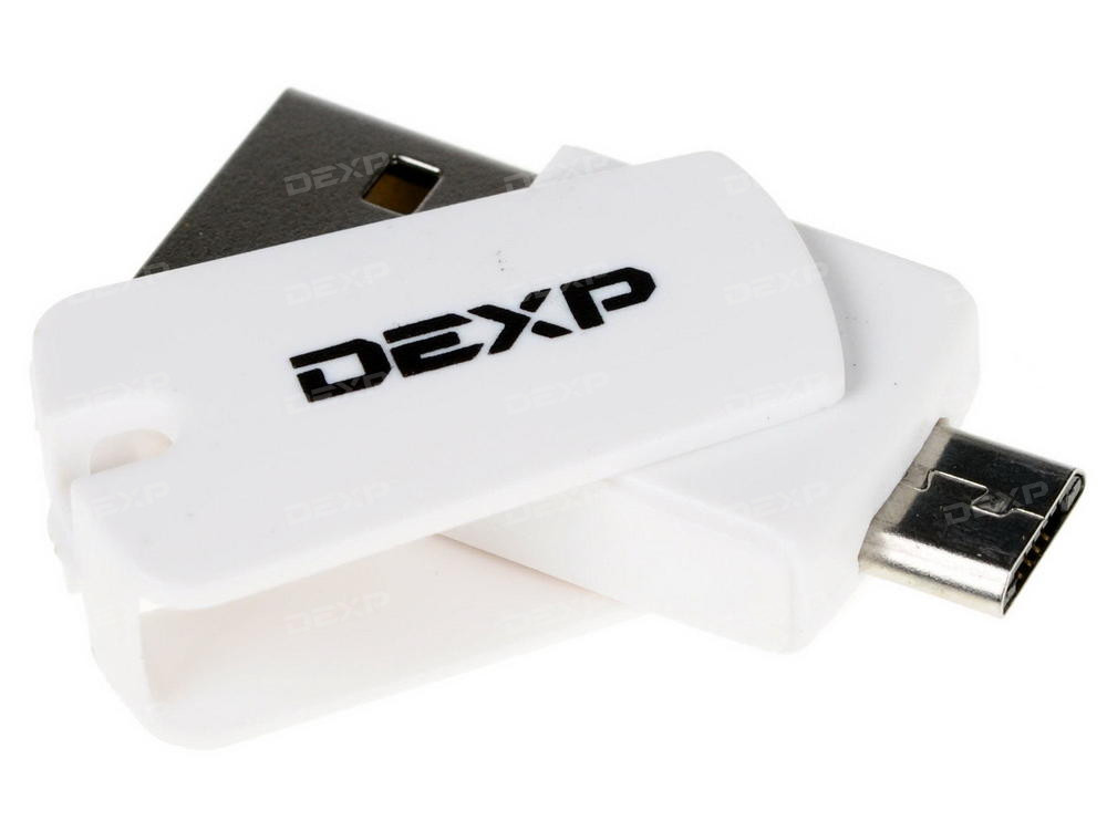 OTG reader DEXP [OCR004] microSD, microSDHC, TF, white