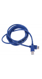 Cable USB 3.0 A (M) - USB A (F), 3m, DEXP [UamUafBSi300V3] blue